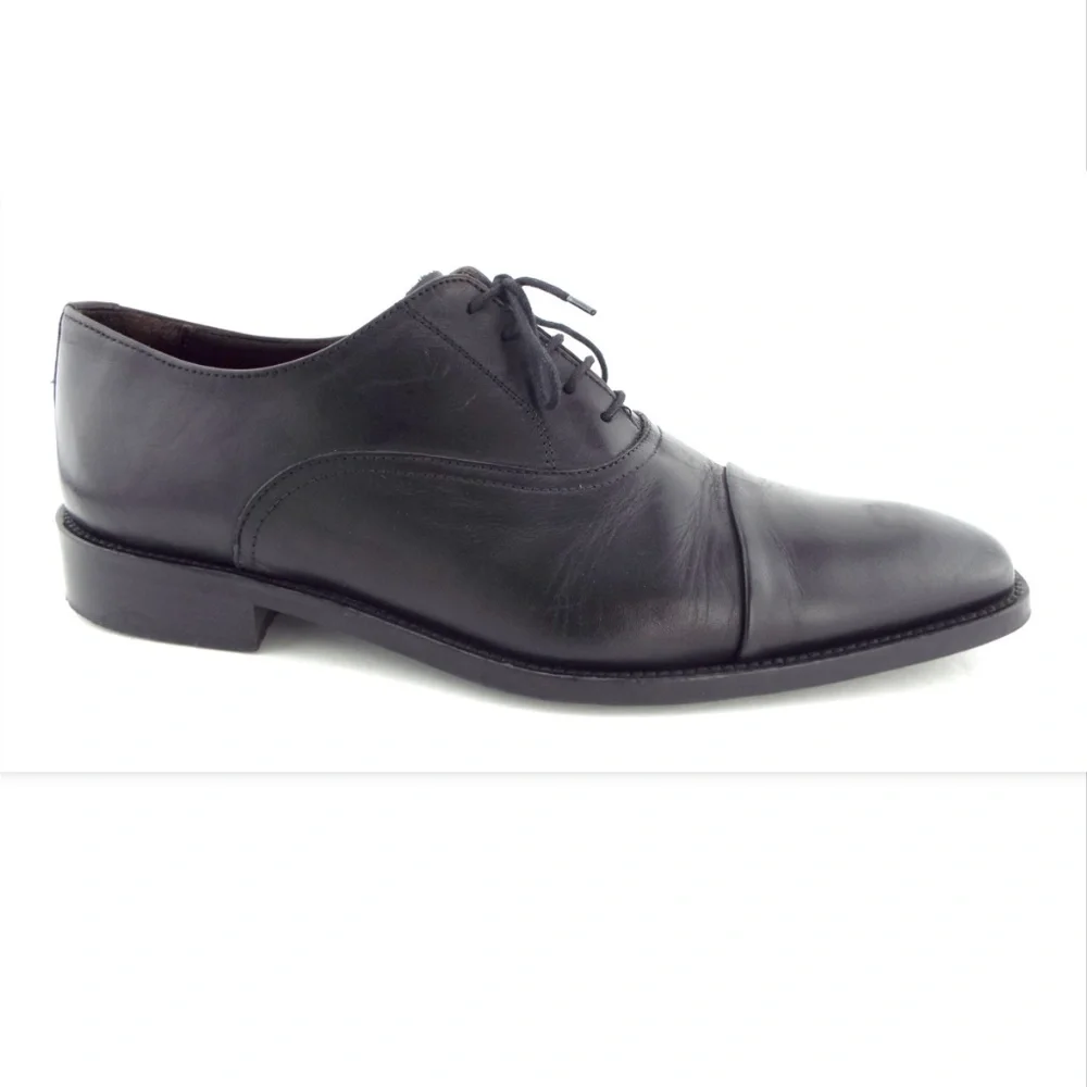 TO BOOT NEW YORK Black Leather Cap Toe Oxfords Lace-up Shoes 11